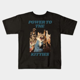 Power to the Kitties Kids T-Shirt